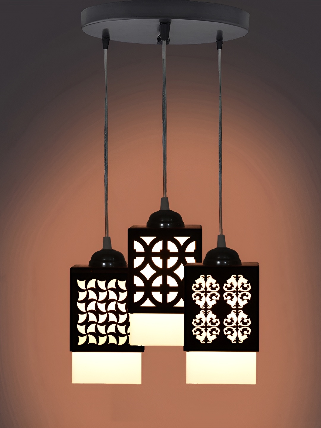 

1ST TIME Black & Grey Contemporary Wooden Ceiling Lamp