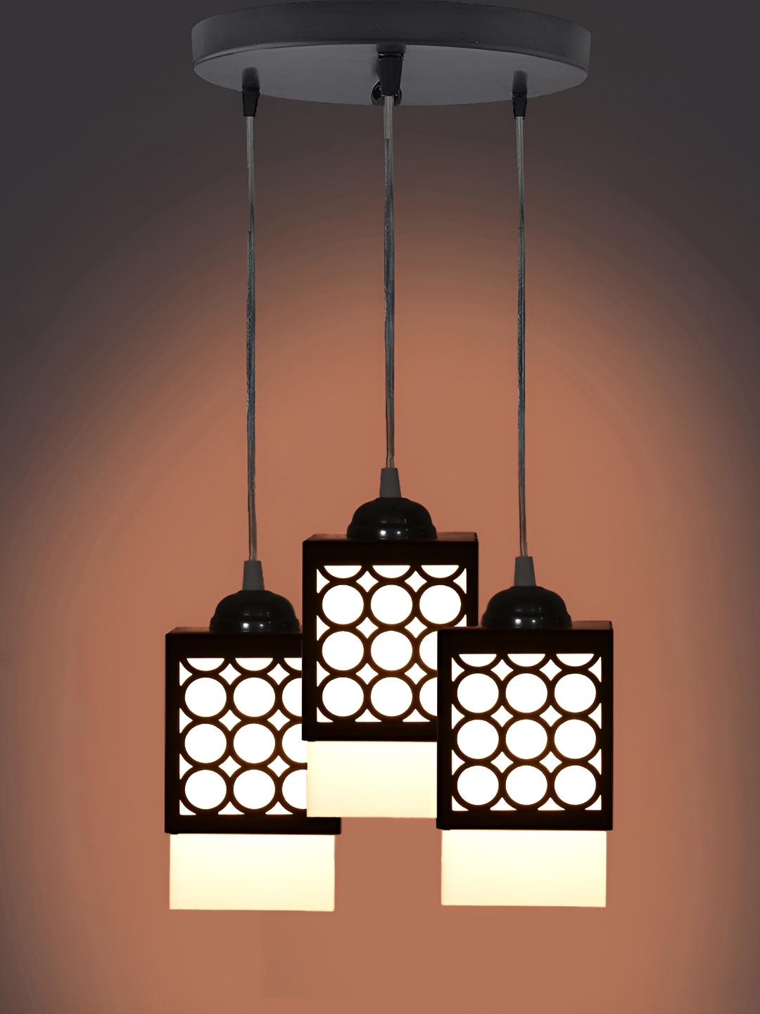

1ST TIME Black & Grey Textured Contemporary Wooden Ceiling Lamp