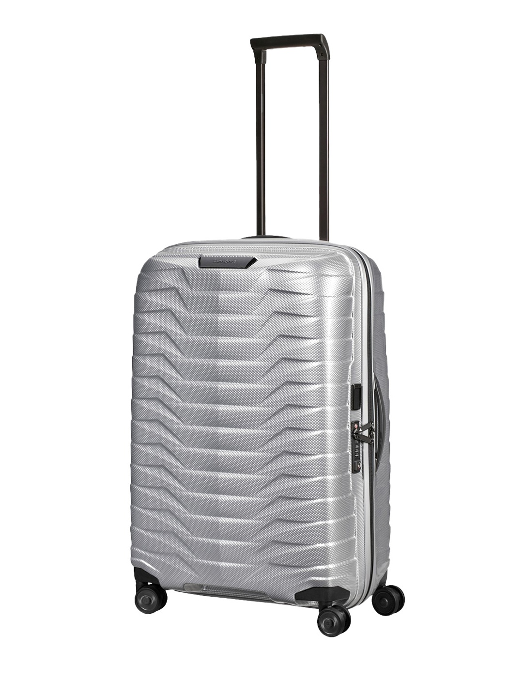 

Samsonite Proxis Textured Hard-Sided Medium Trolley Bag 69 cms, Silver