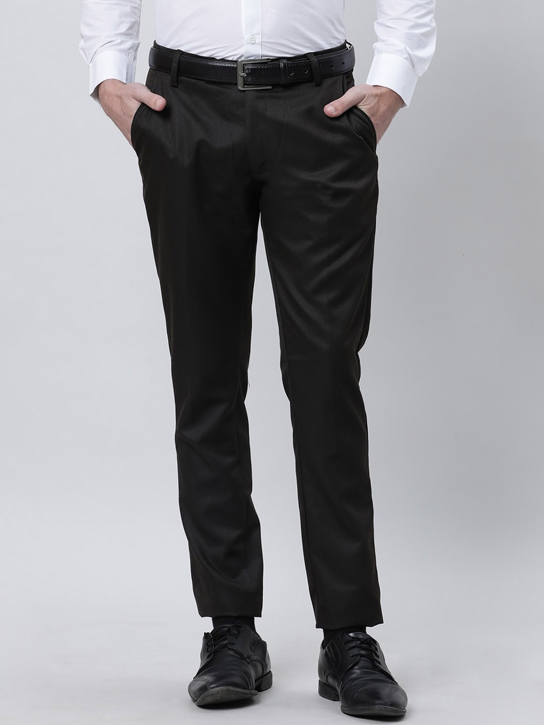 

THE SOUL PATROL Men Mid-Rise Formal Trousers, Grey