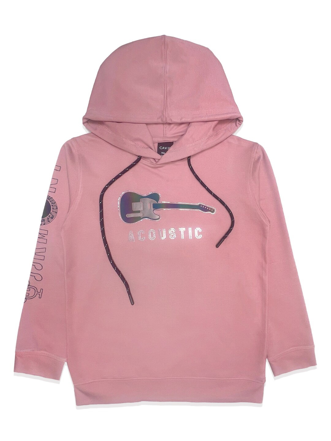 

CAVIO Boys Typography Hooded T-shirt, Pink