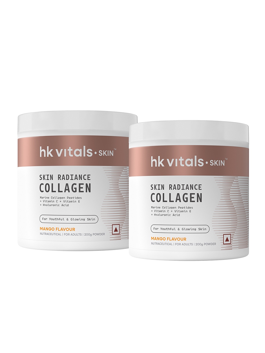 

HK VITALS Set Of 2 Skin Radiance Collagen Powder With Vitamin C - 200g Each-Mango Flavor, Yellow