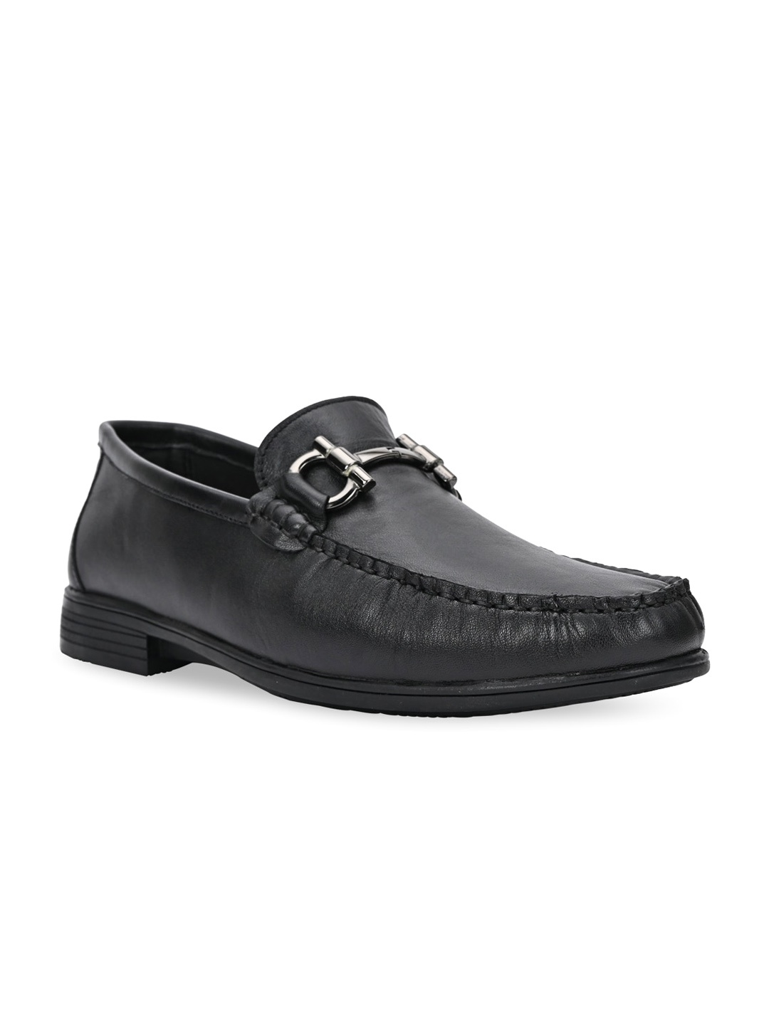 

Regal Men Leather Formal Horsebit Loafers, Black