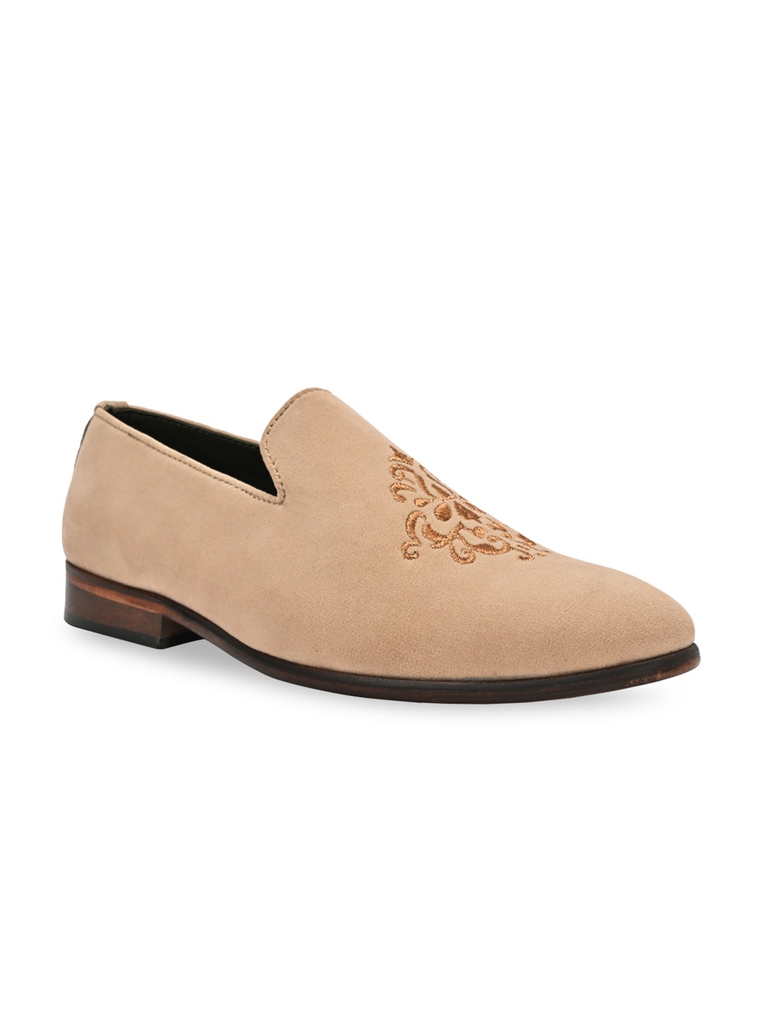 

Regal Men Embroidered Lightweight Comfort Insole Suede Slip-On Sneakers, Beige