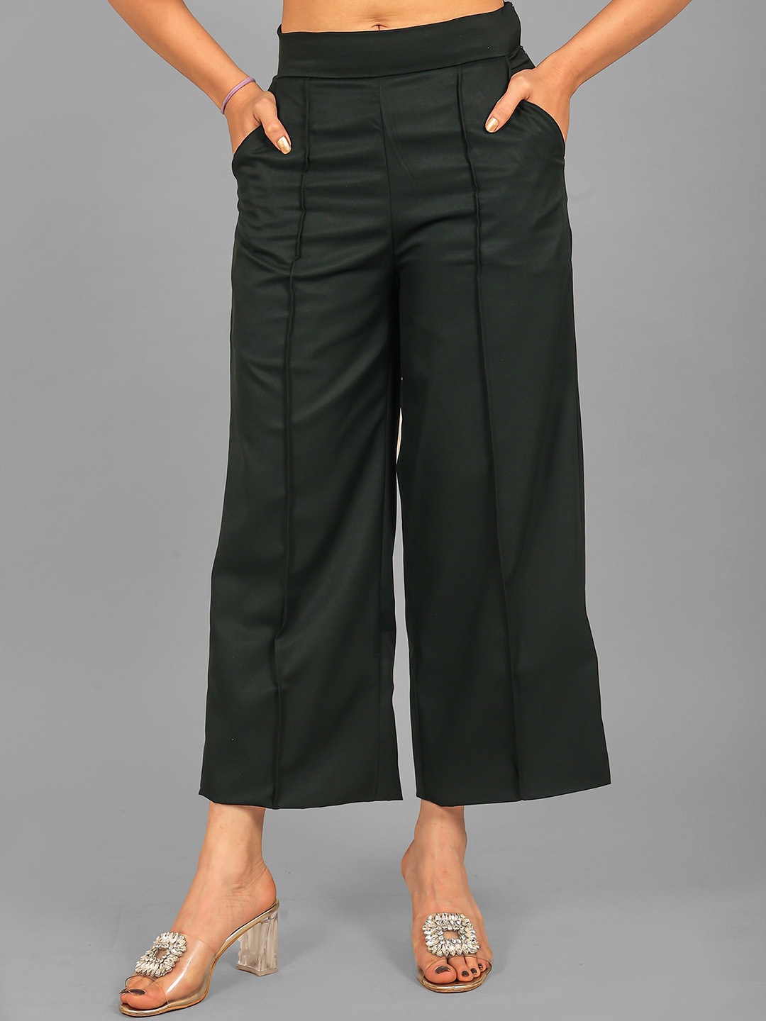 

BLUEBIRD Women High-Rise Trousers, Green