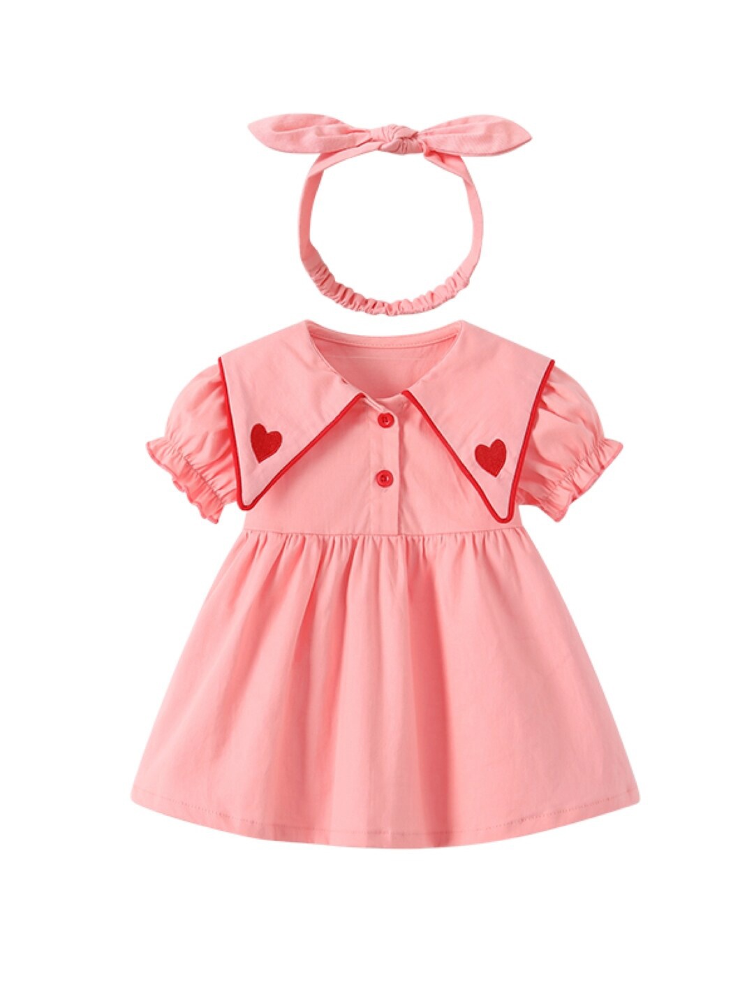 

StyleCast Girls Above the Keyboard Collar Pure Cotton Fit & Flare Dress, Pink