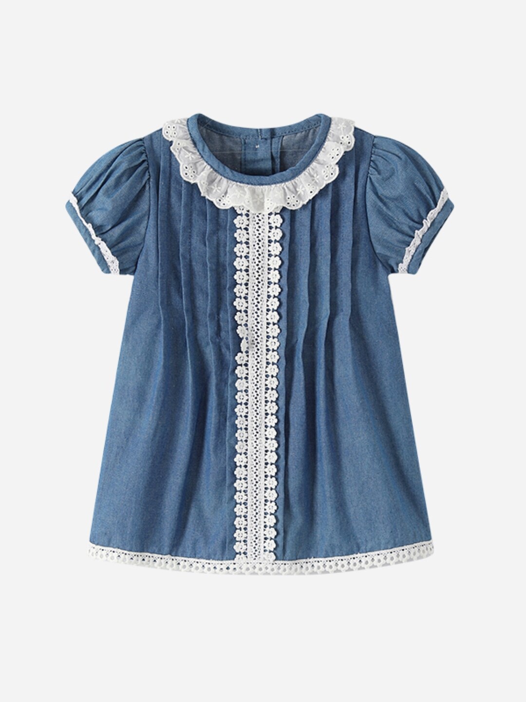 

StyleCast Girls Blue Round Neck Cotton A-Line Dress