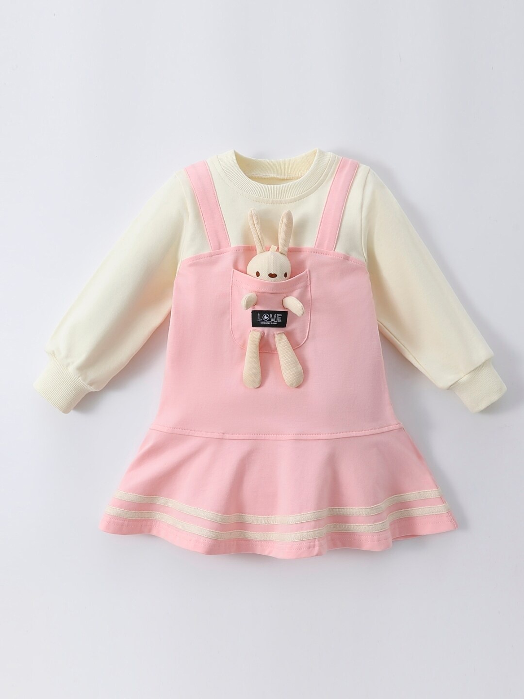 

StyleCast Girls Pink & White Drop-Waist Dress