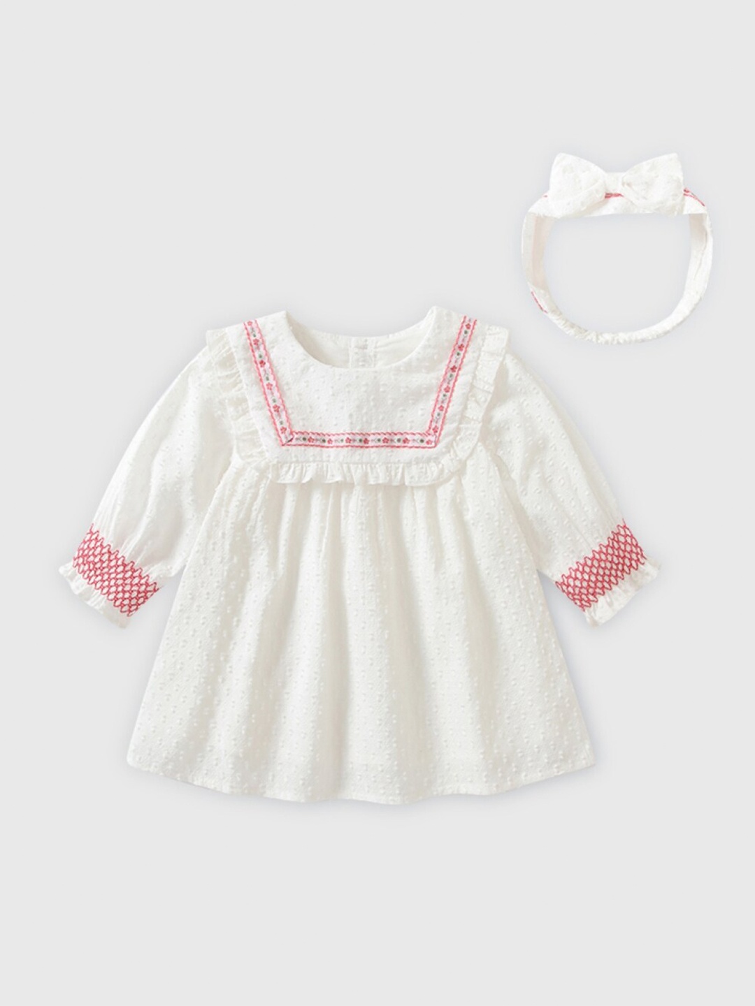 

StyleCast White Girls Self Design Fit & Flare Dress