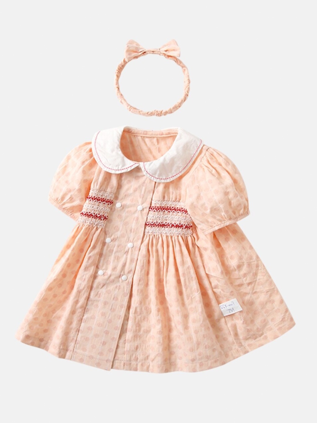 

StyleCast Girls Pink Peter Pan Collar Fit & Flare Cotton Dress