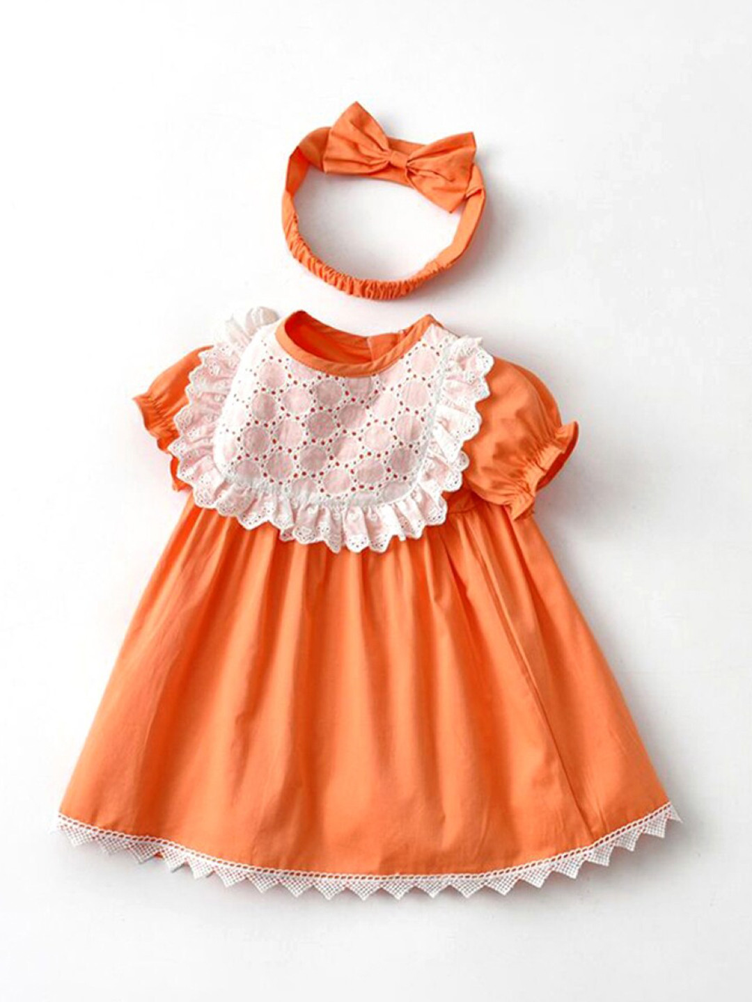

StyleCast Orange Girls Puff Sleeves Fit & Flare Dress