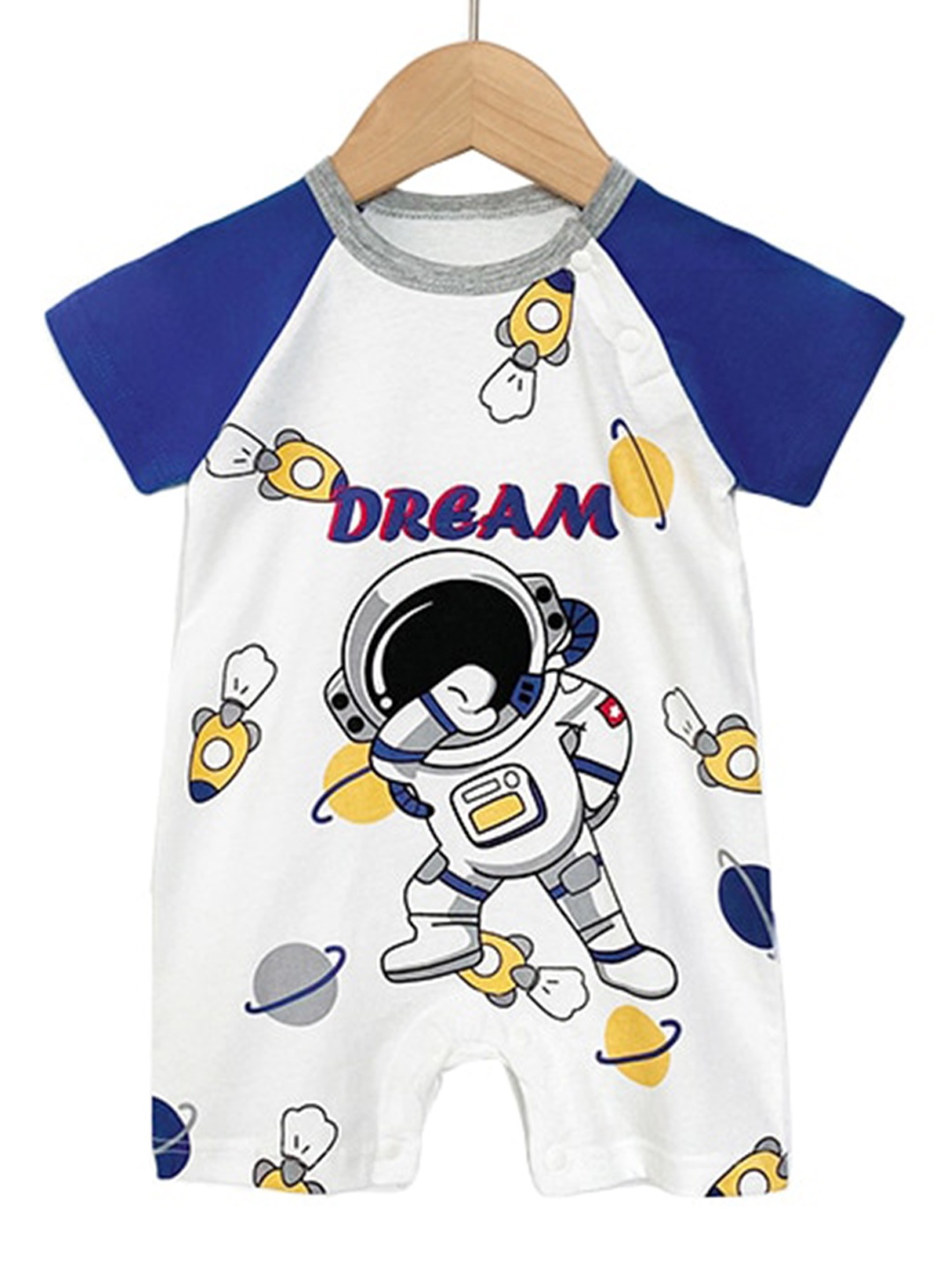 

StyleCast x Revolte Infants Boys Conversational Cotton Romper, White