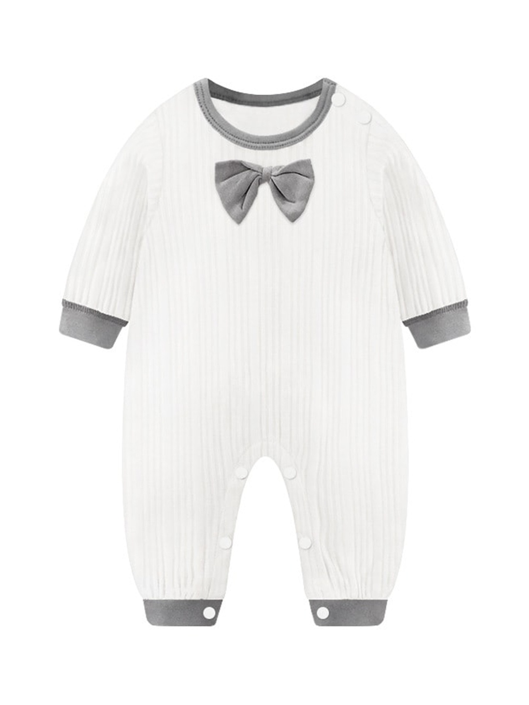 

StyleCast x Revolte Infant Boys Striped Cotton Romper, White
