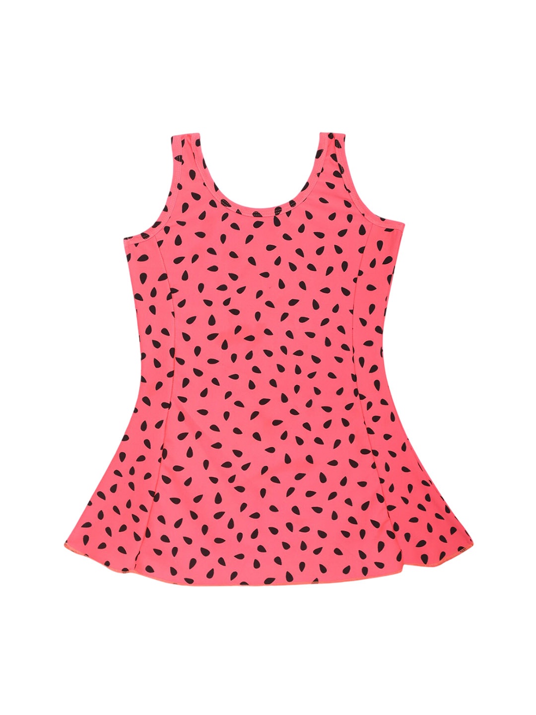 

TAG 7 Girls Conversational Printed A Line Swim Dress, Red