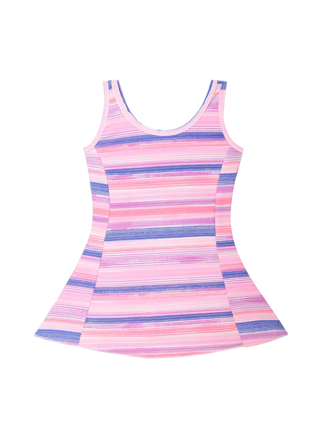 

TAG 7 Girls Striped Swimming Dress, Pink