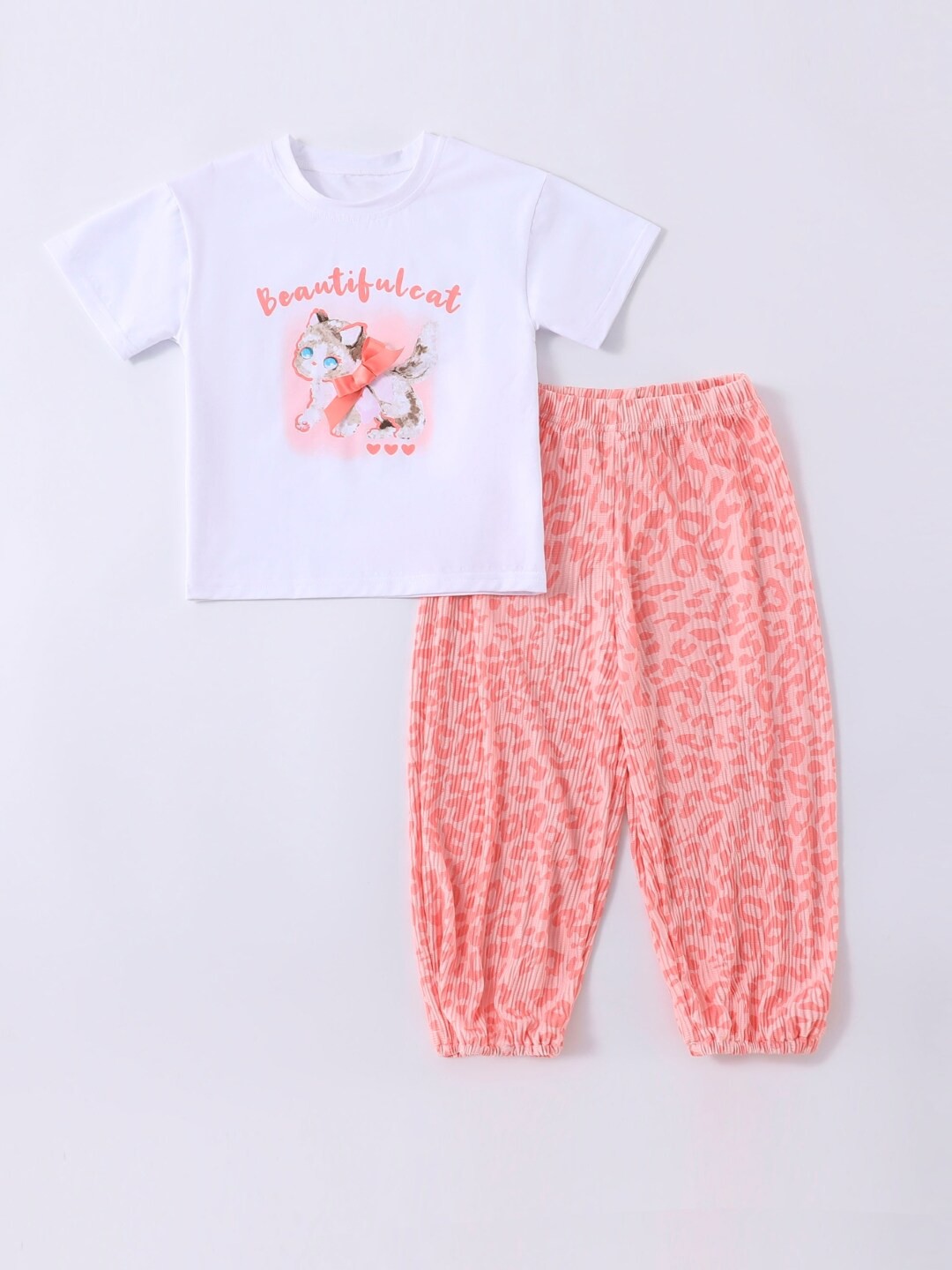 

StyleCast Infant Girls Printed Pure Cotton Top with Trousers, Pink