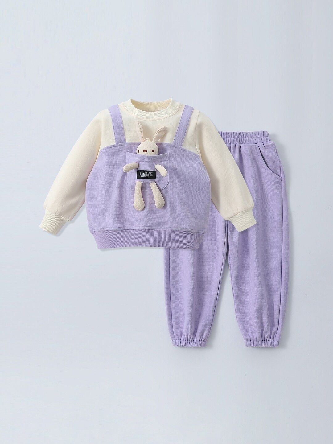 

StyleCast Girls Long Sleeves Top With Trousers, Purple