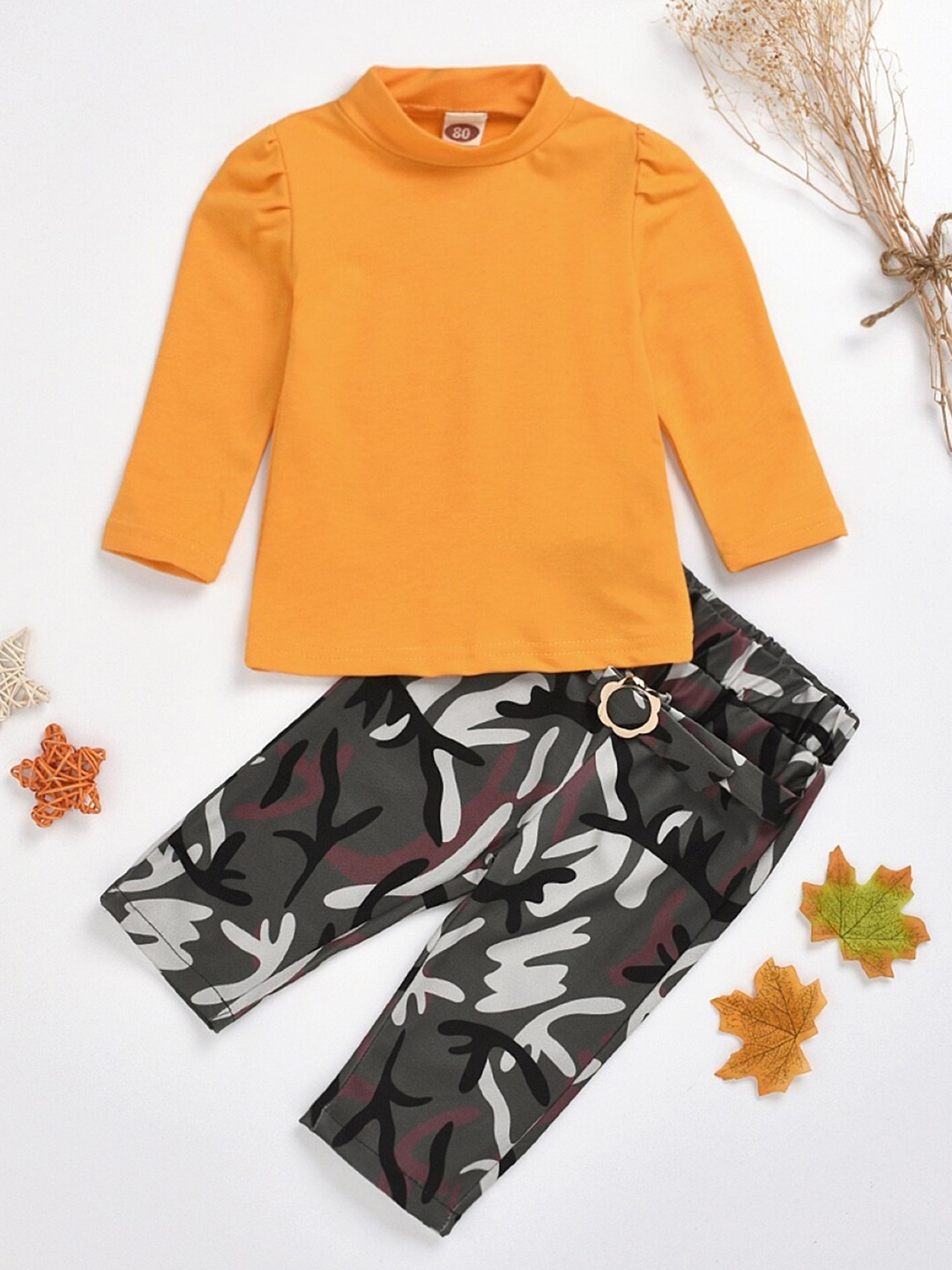 

StyleCast Infant Girls High Neck Top with Trousers, Orange