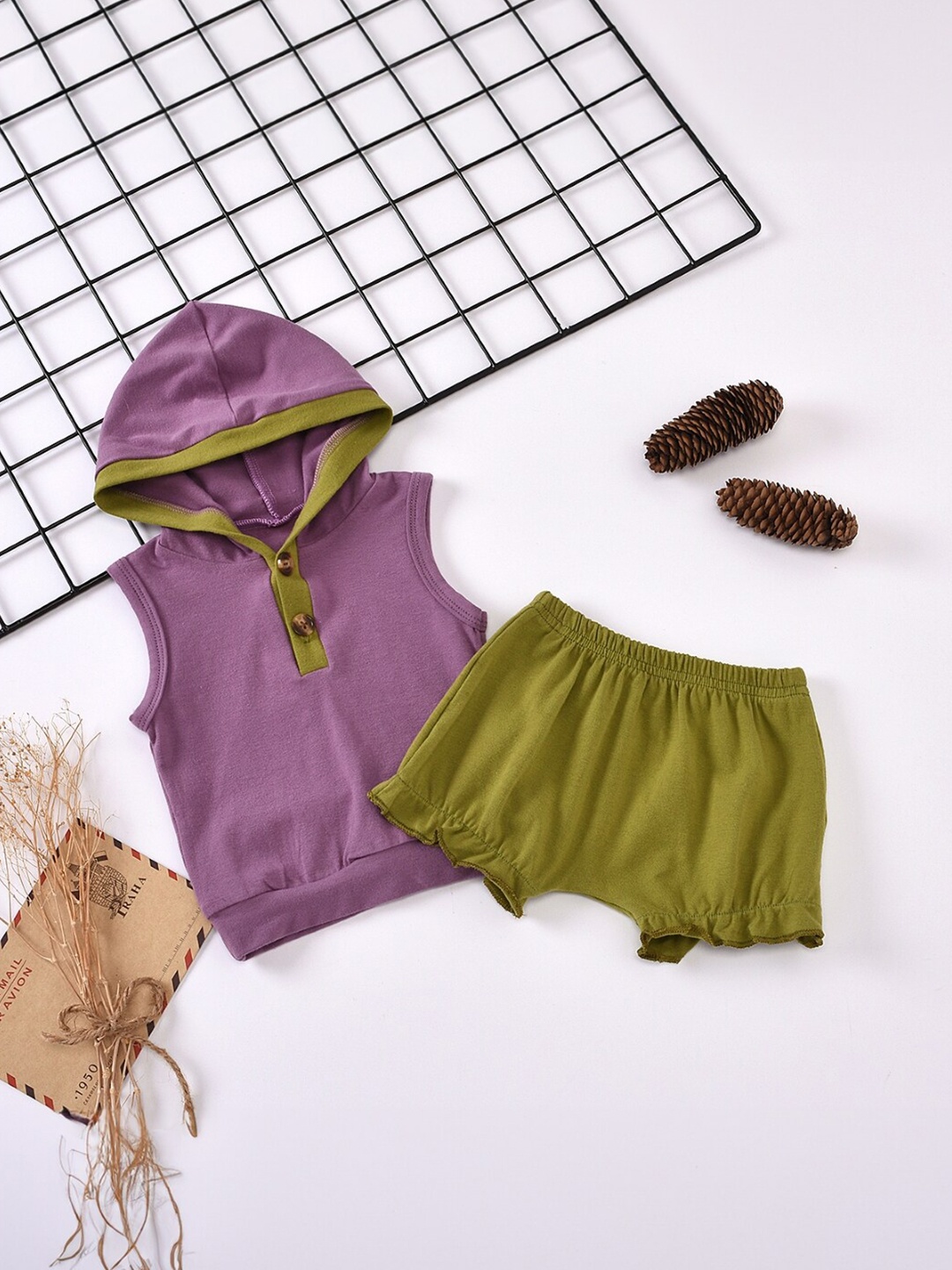 

StyleCast Purple Girls Hooded Sleeveless Top With Shorts