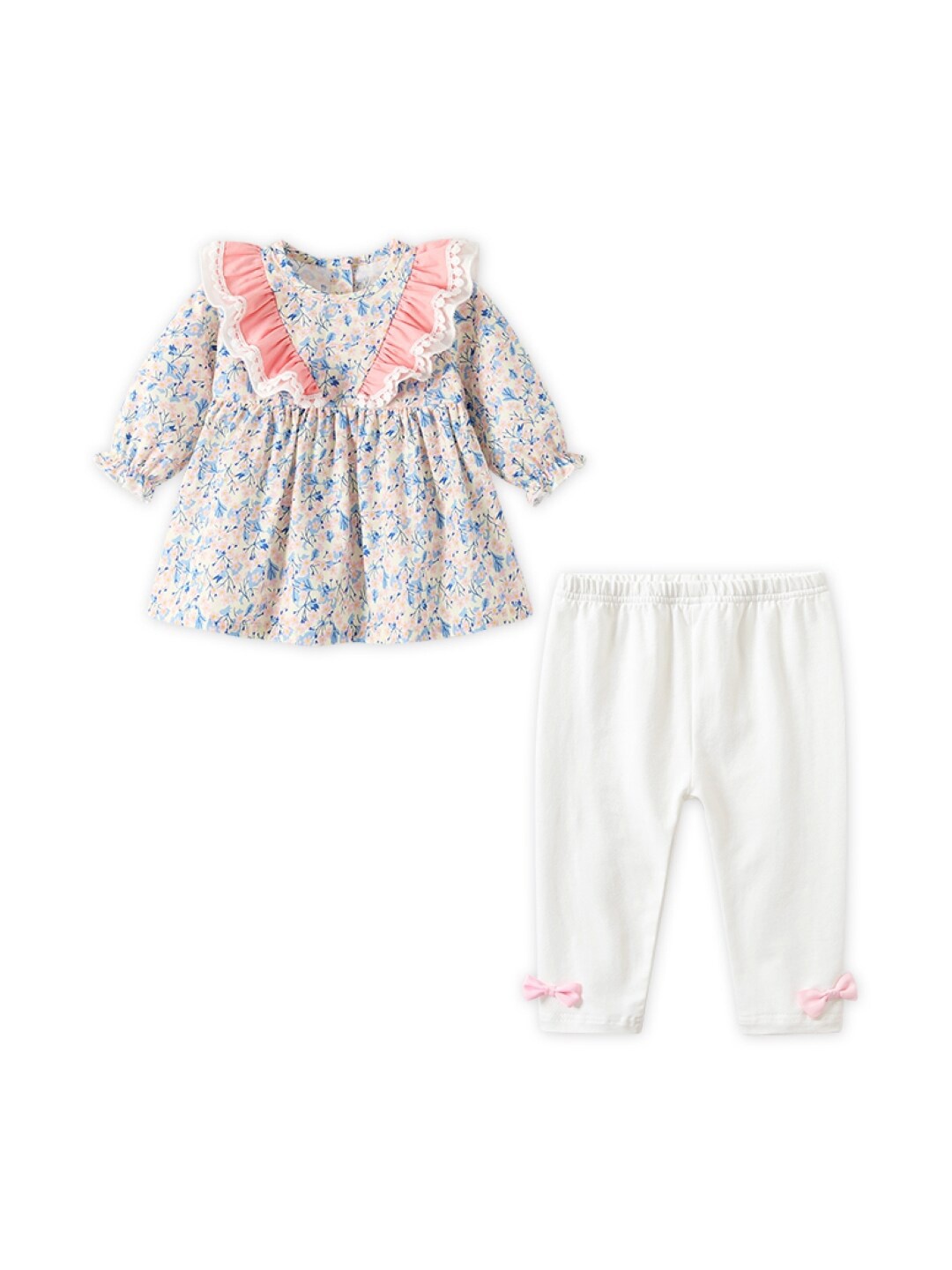 

StyleCast Girls Blue & White Printed Top with Trousers
