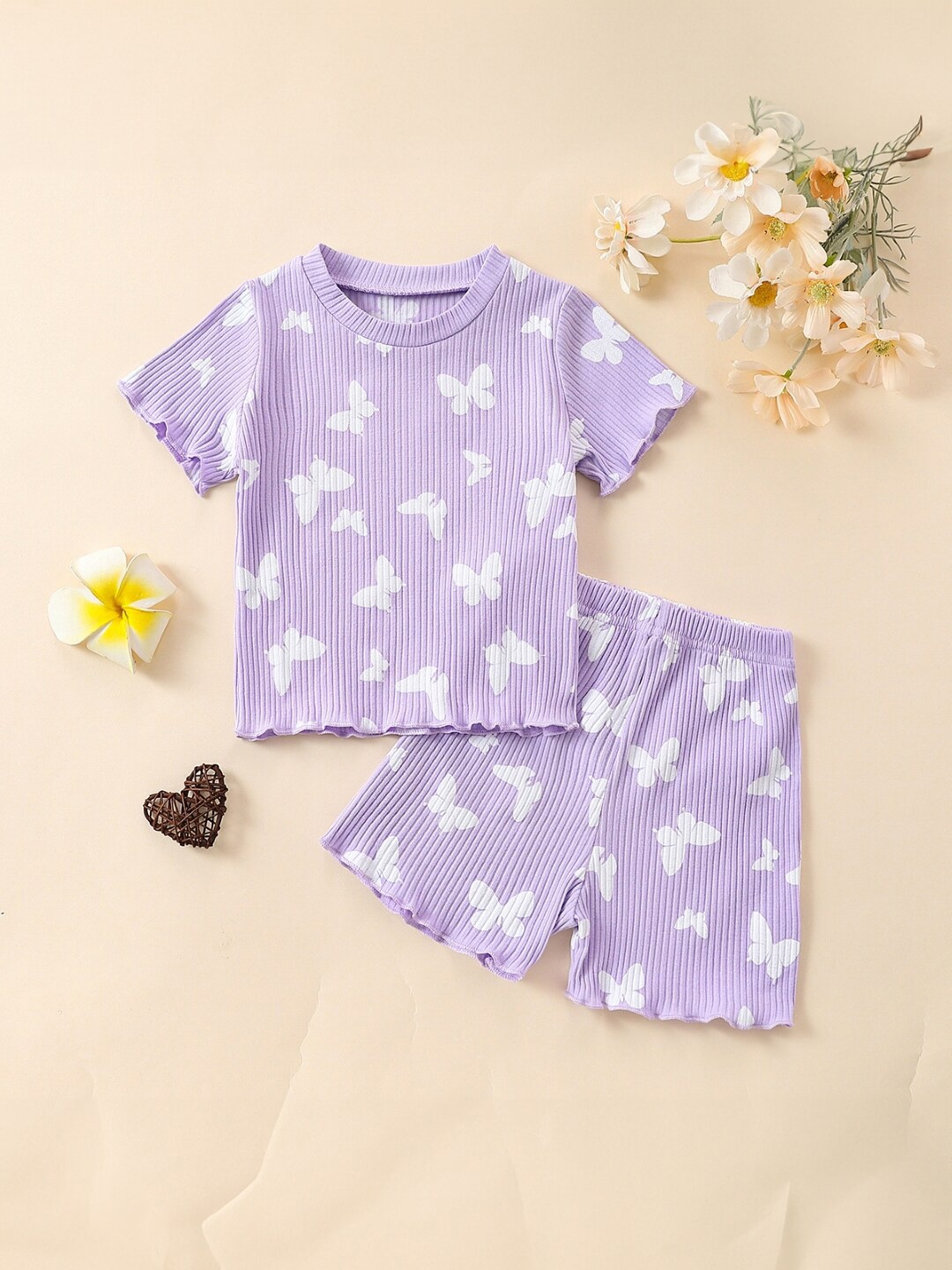 

StyleCast Infants Printed Top With Shorts, Purple