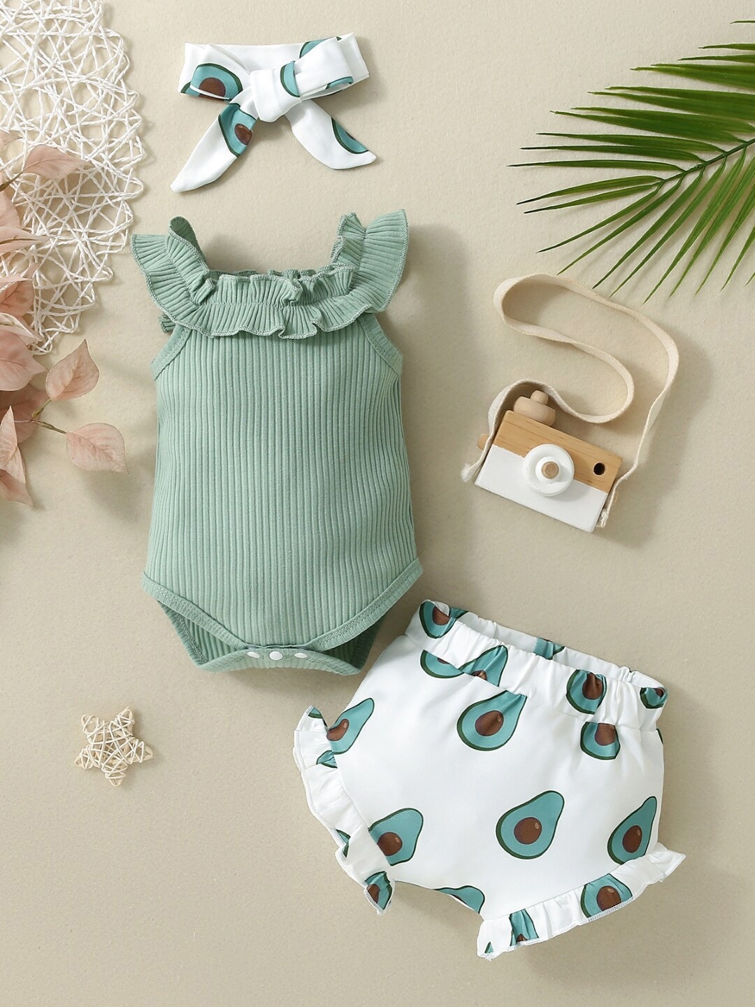 

StyleCast Girls Striped Top with Shorts, Green