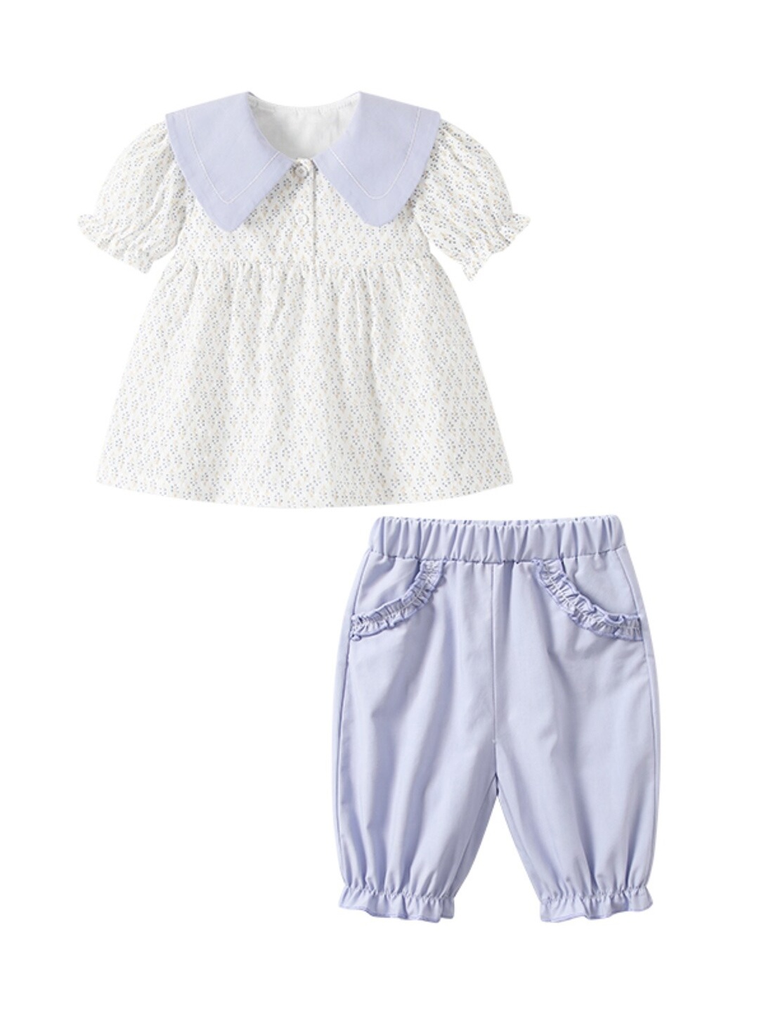 

StyleCast Girls Printed Top With Trouser, White