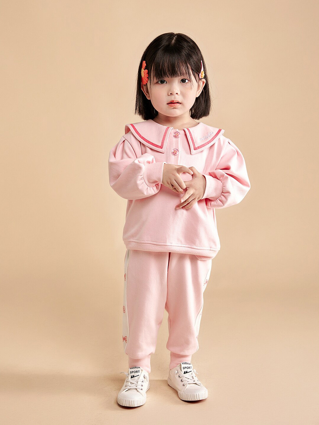 

StyleCast Girls Round Neck Top With Trouser, Pink