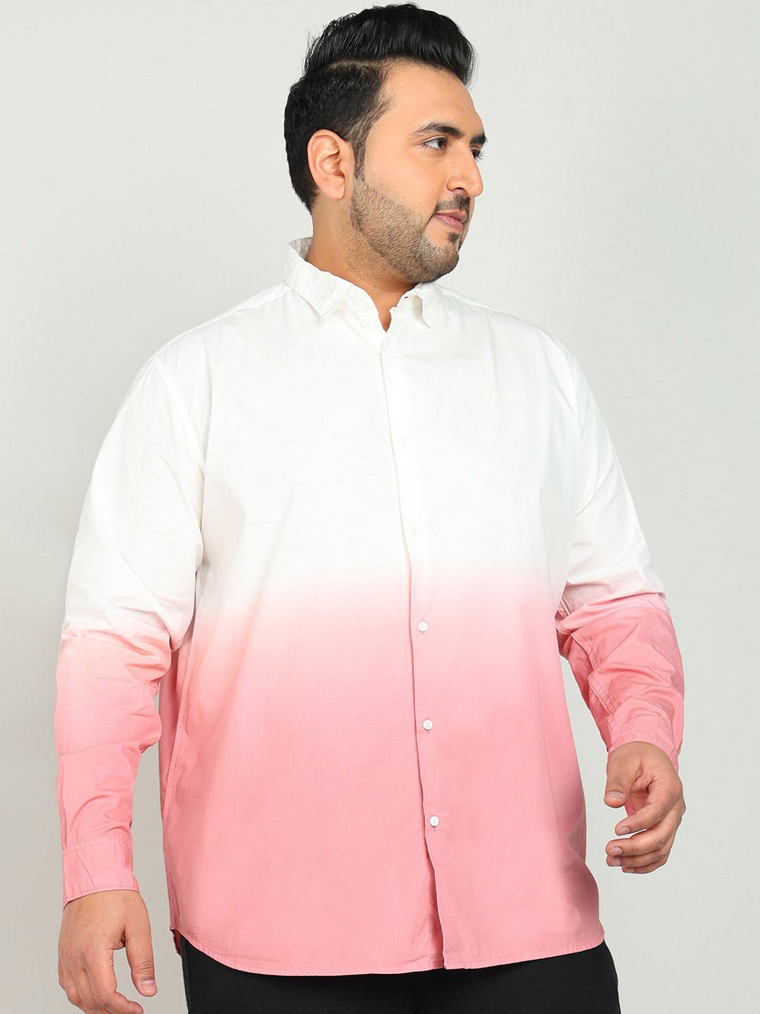 

Bene Kleed Men Ombre Pure Cotton Casual Shirt, Pink