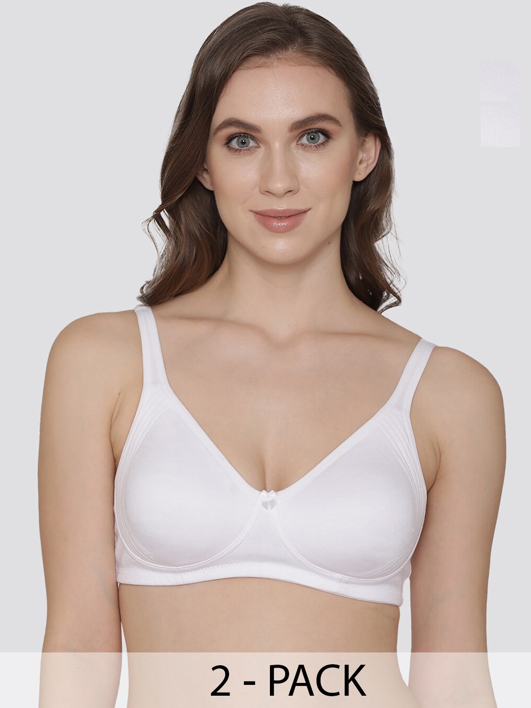 

K LINGERIE Pack of 2 Winny Full Coverage Double Layered Cups Everyday Bra, White