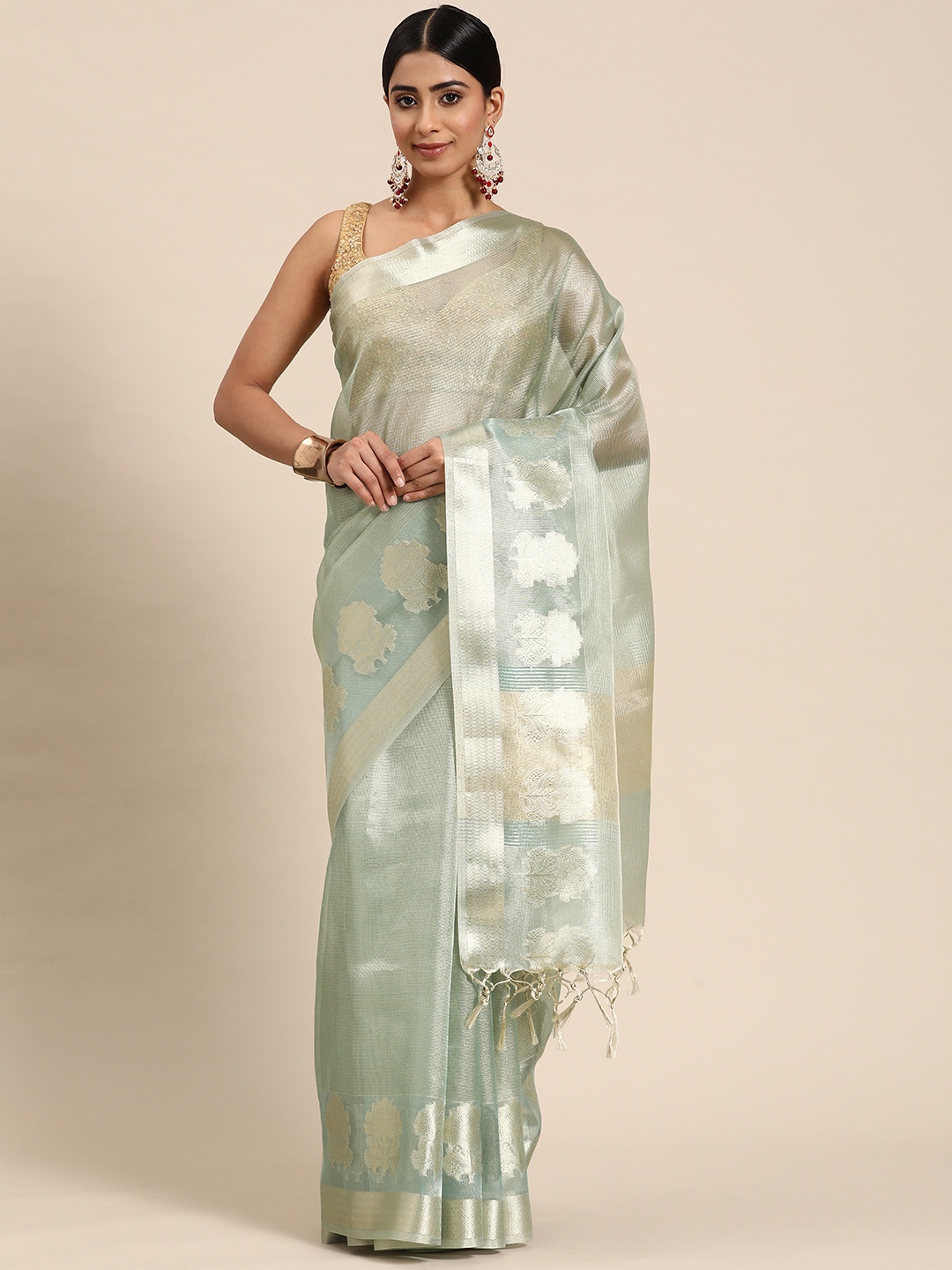 

Sayisha Woven Design Zari Tissue Saree, Blue