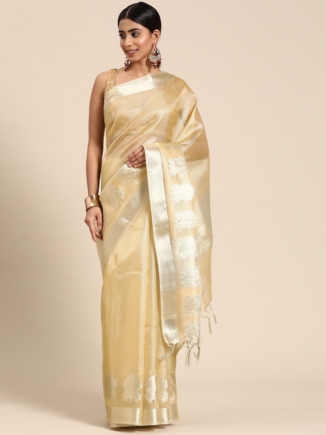 

Sayisha Woven Design Zari Tissue Saree, Yellow