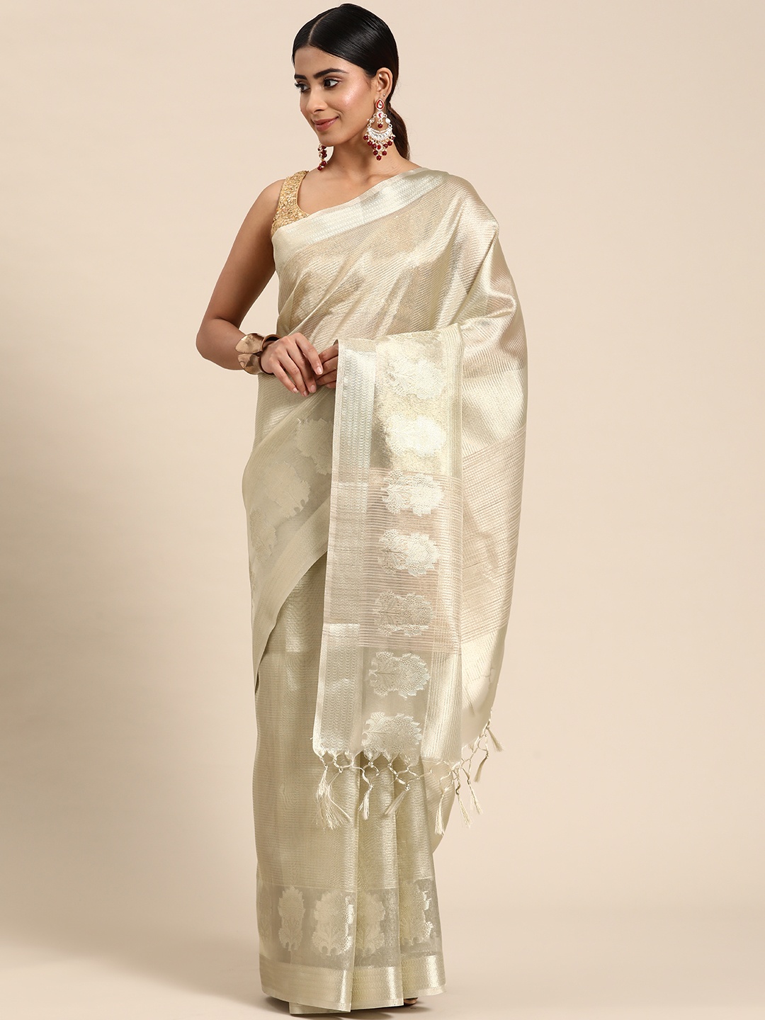 

Sayisha Woven Design Zari Tissue Saree, Green