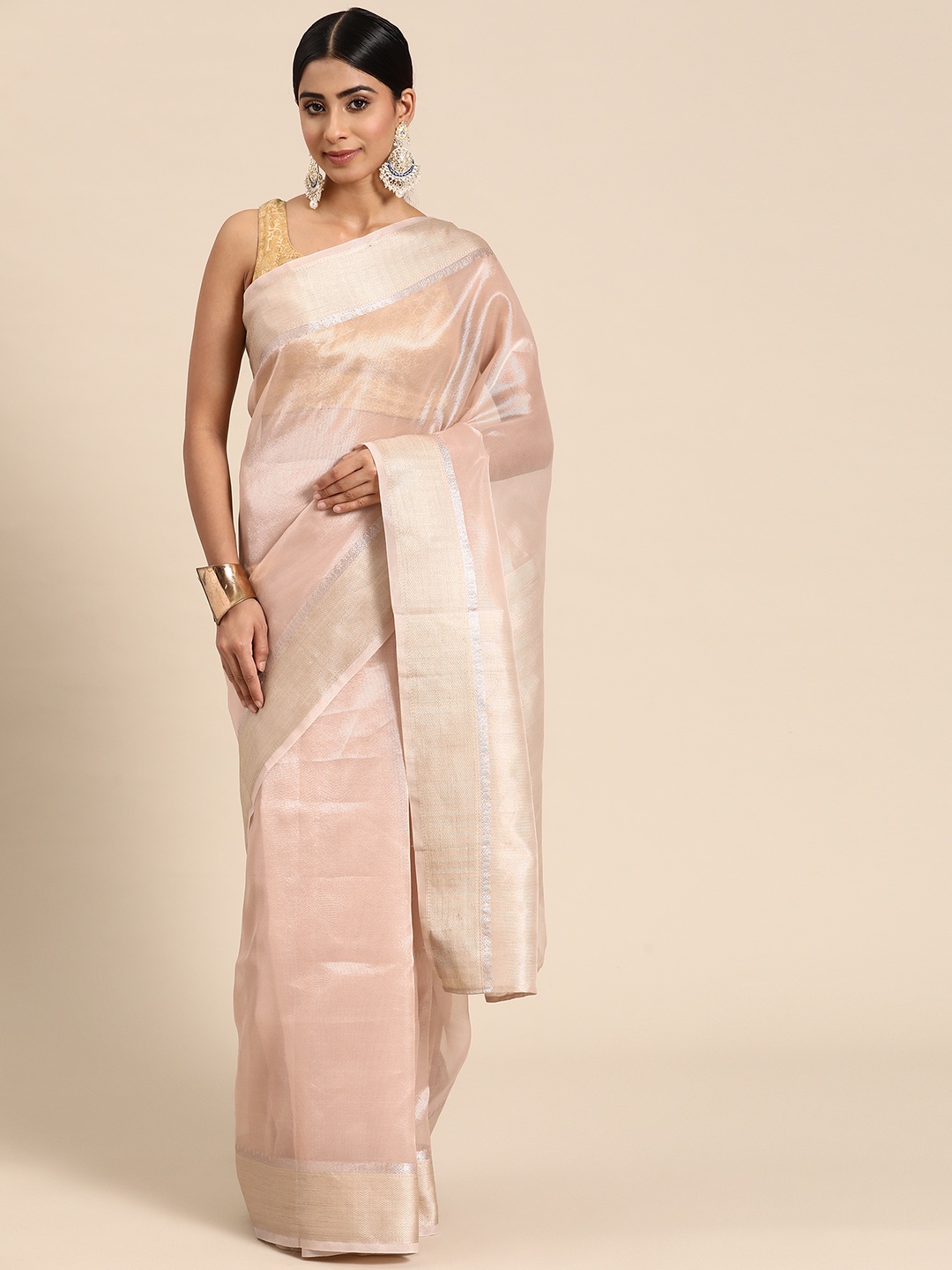 

Sayisha Woven Design Zari Tissue Saree, Pink