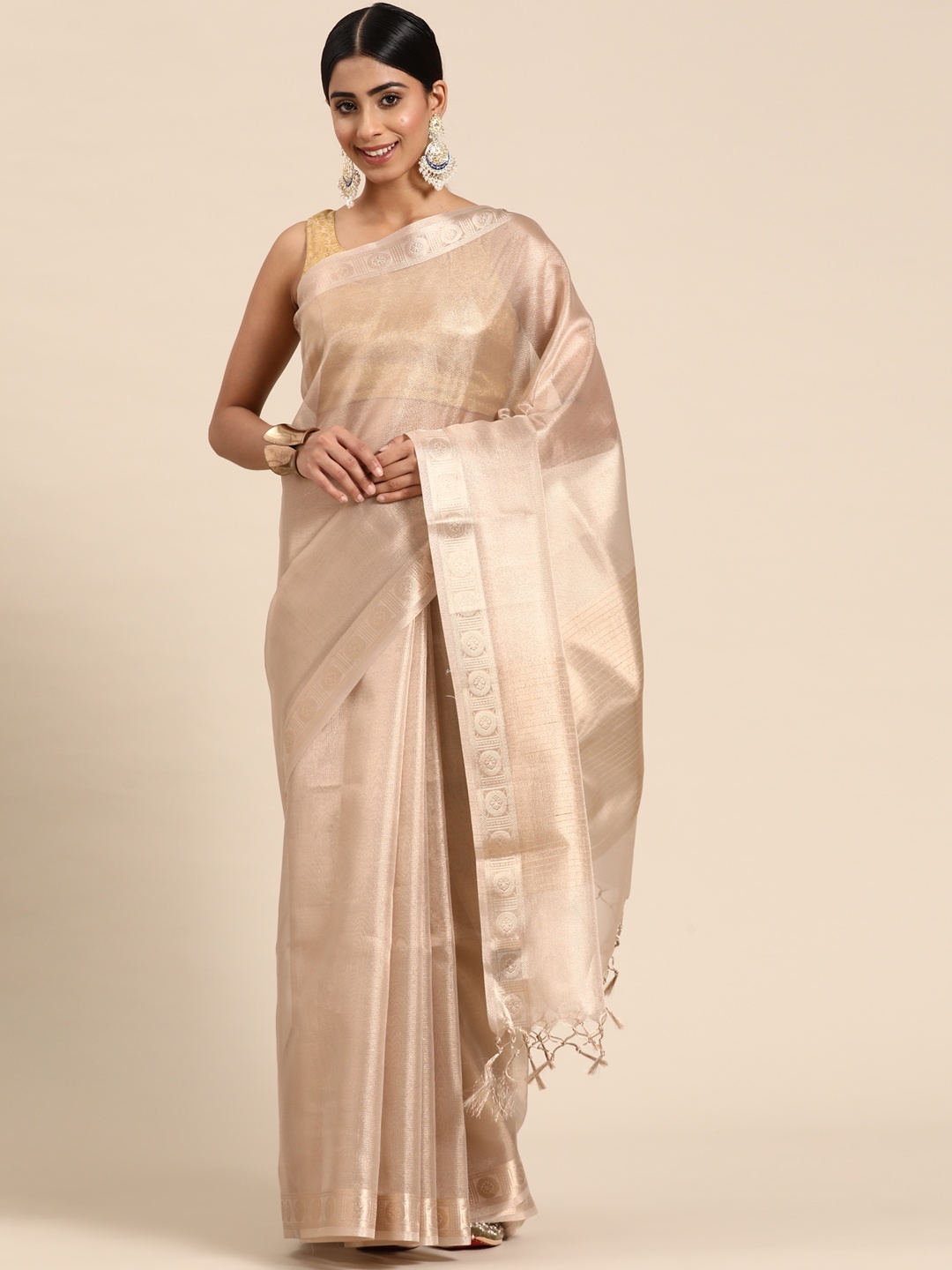 

Sayisha Woven Design Zari Tissue Saree, Gold