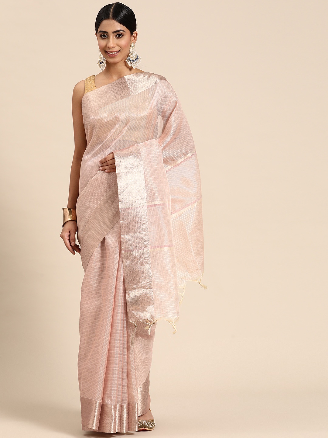 

Sayisha Woven Design Zari Tissue Saree, Pink