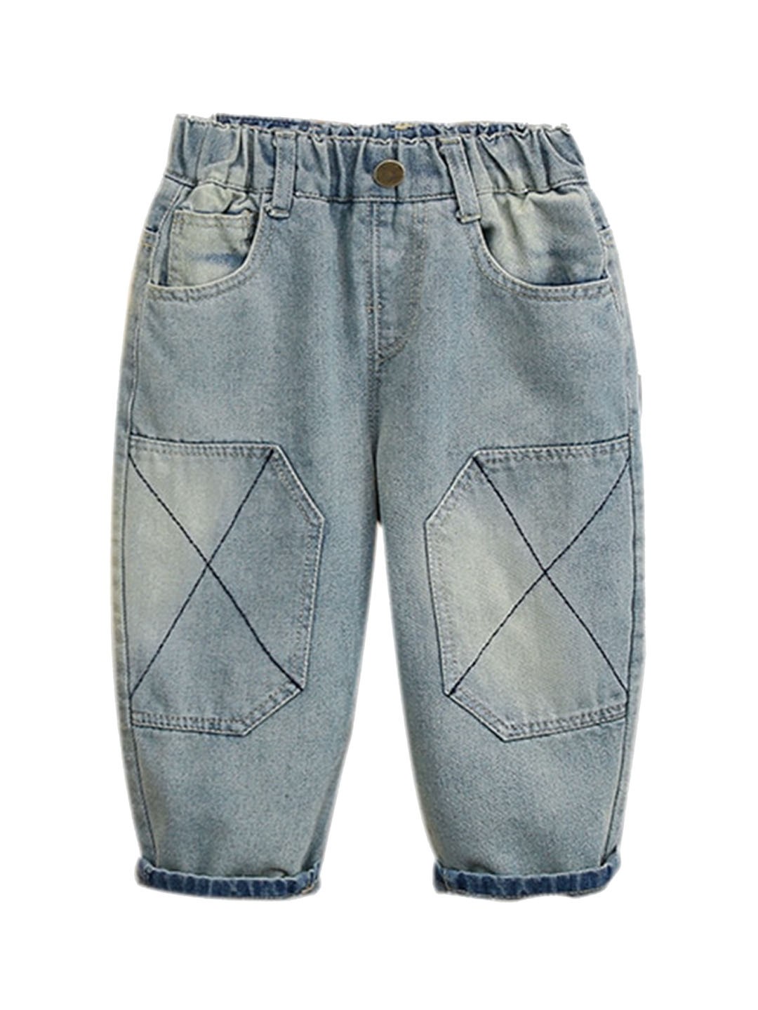 

StyleCast x Revolte Boys Relaxed Fit Clean Look Heavy Fade Jeans, Blue
