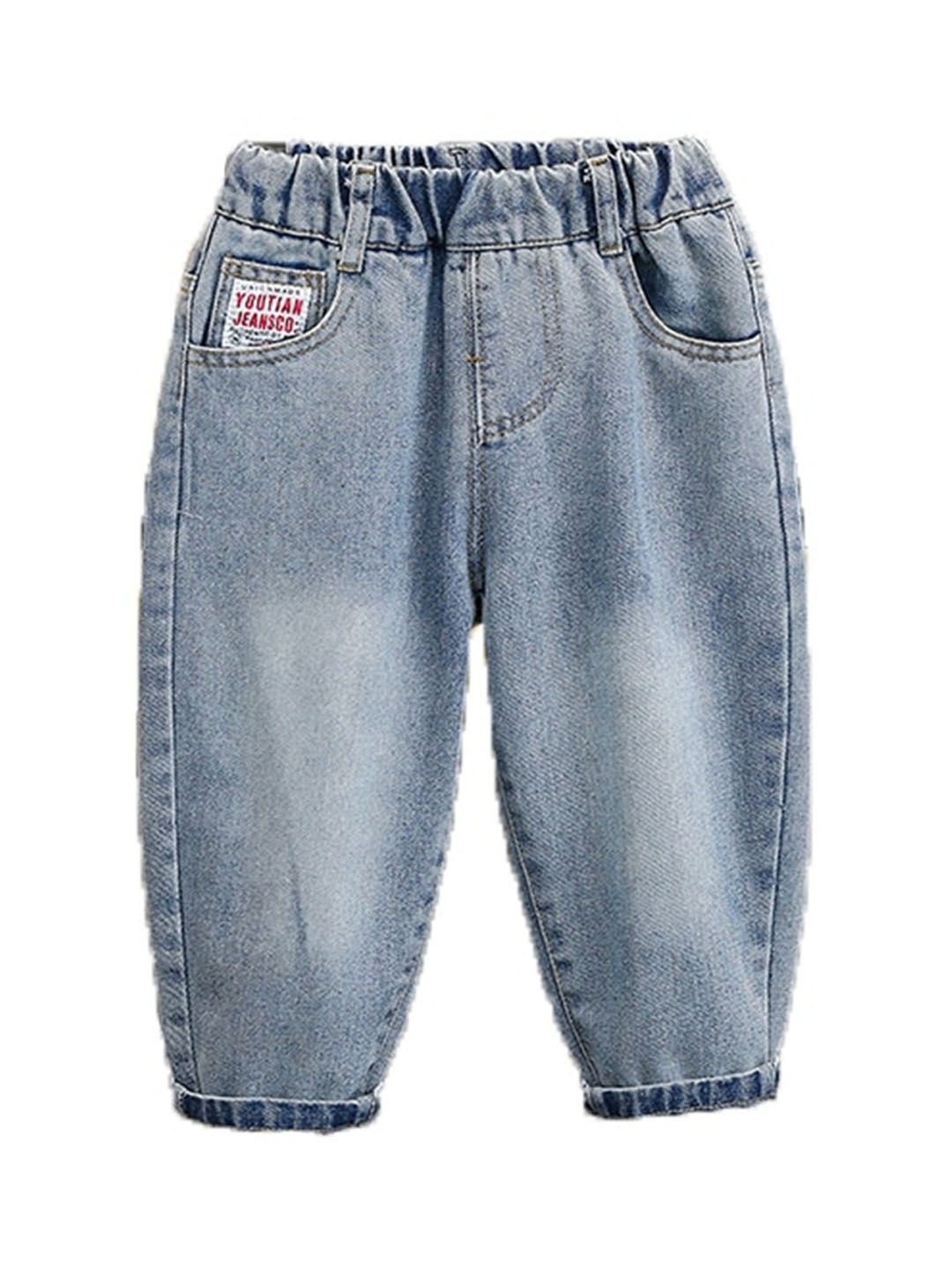 

StyleCast x Revolte Boys Relaxed Fit Clean Look Heavy Fade Jeans, Blue