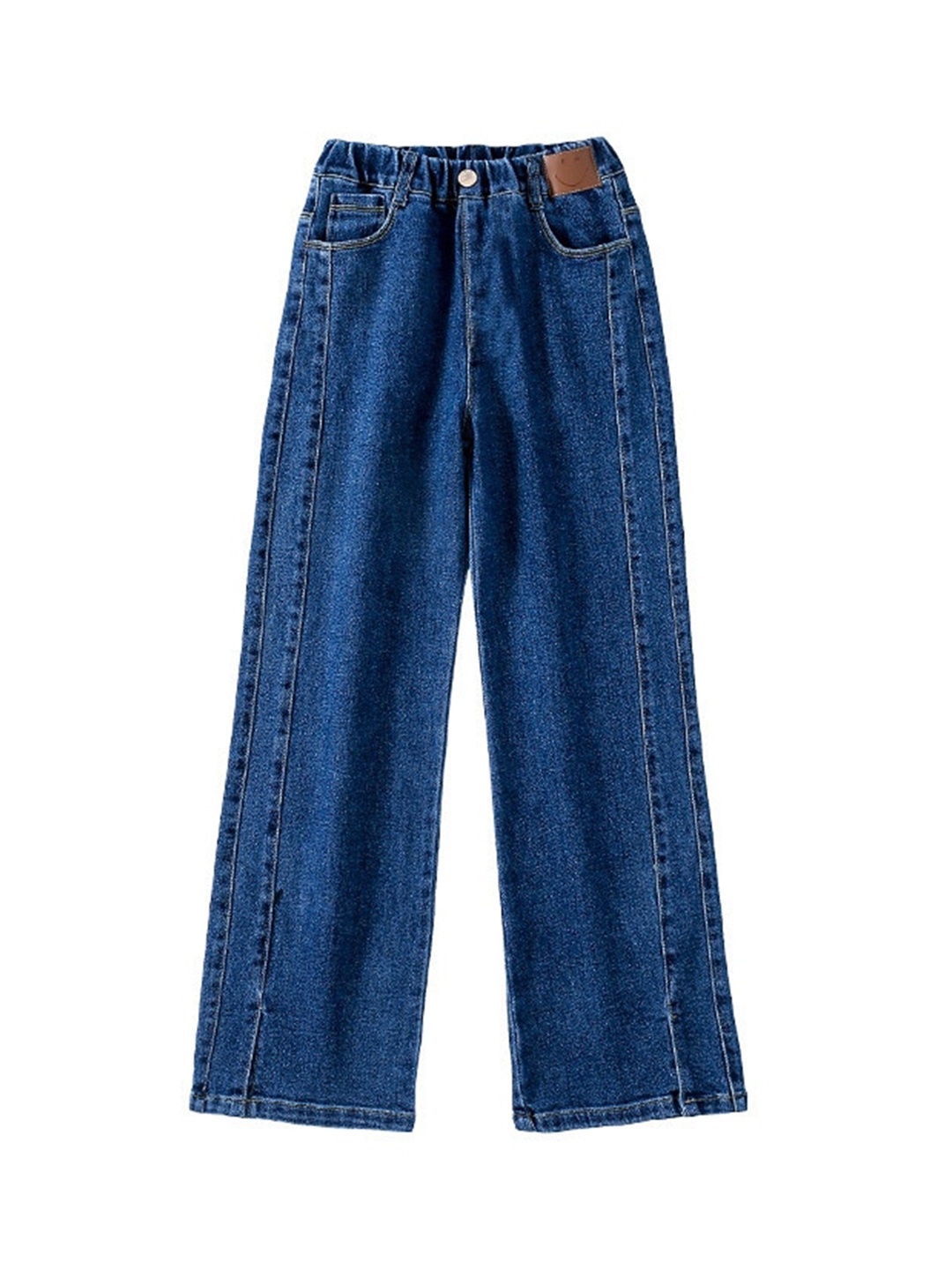 

StyleCast x Revolte Girls Wide Leg Clean Look Jeans, Blue