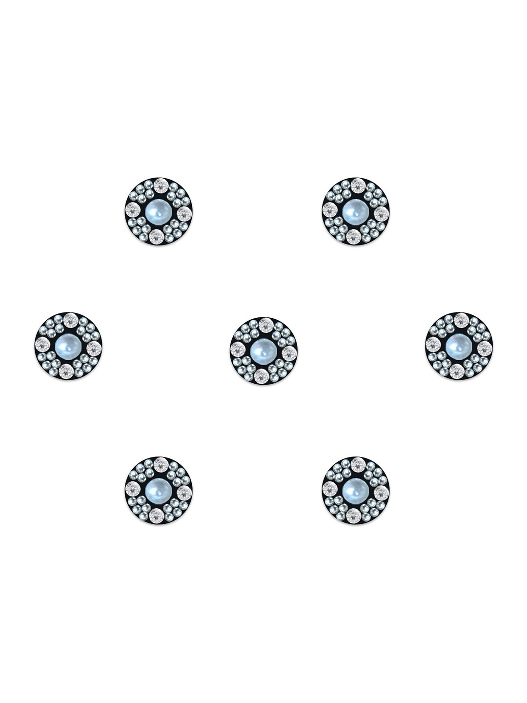 

Comet Busters Set of 7 Traditional Designer Bindis, Blue