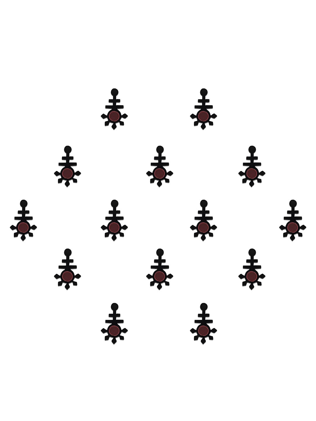 

Comet Busters Set of 14 Traditional Designer Bindis, Black