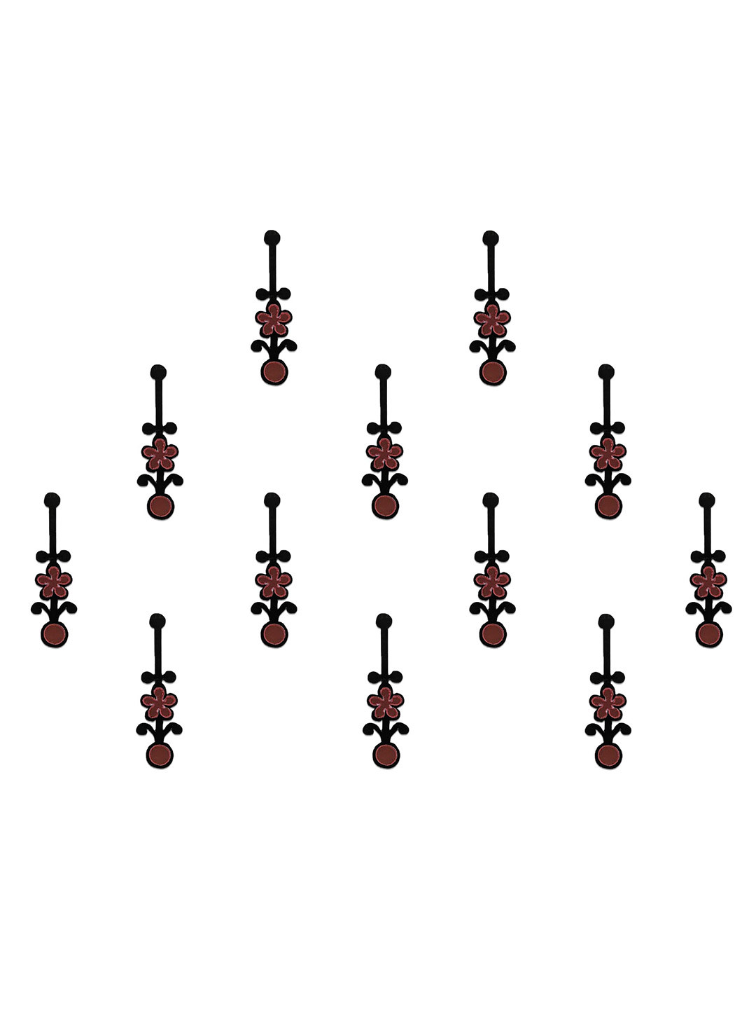 

Comet Busters Set of 12 Traditional Designer Bindis, Black