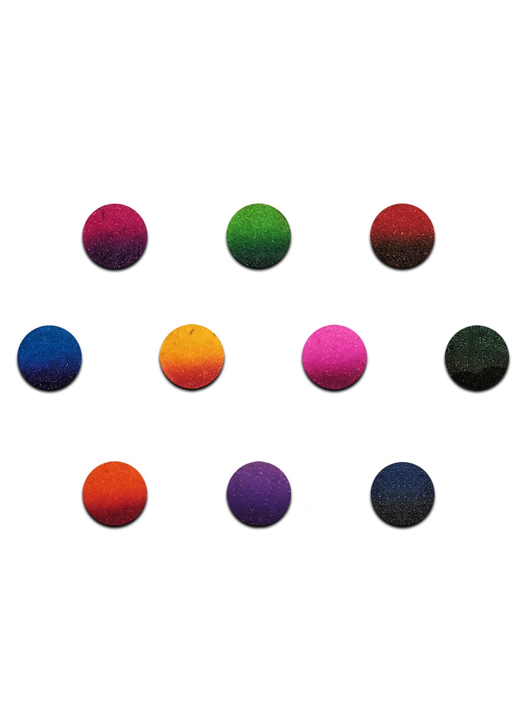 

Comet Busters 10-Pcs Handmade Traditional Designer Bindi - Multicolored, Multi