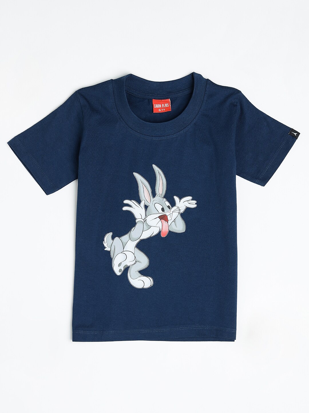 

Gavin Paris Boys Printed Cotton Short Sleeves Looney Tunes Character Applique T-shirt, Blue