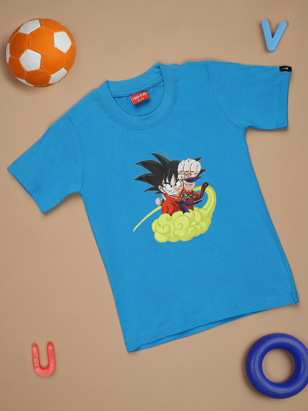 

Gavin Paris Boys Graphic Printed Cotton Short Sleeves Naruto Character Applique T-shirt, Blue