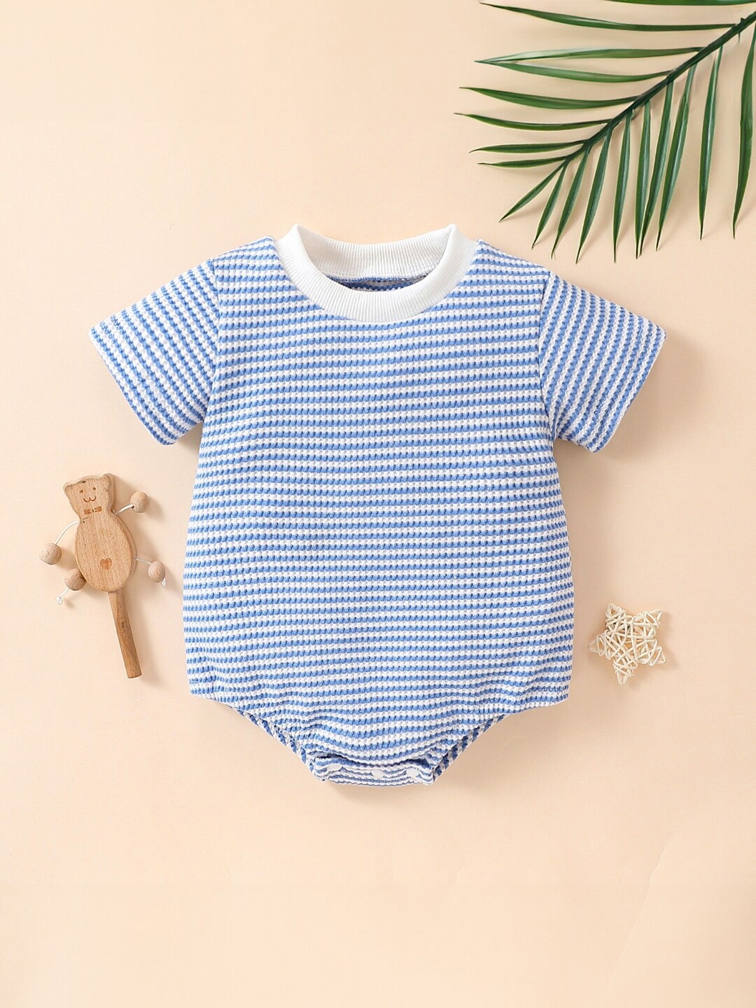 

StyleCast Infant Girls Blue Striped Bodysuit