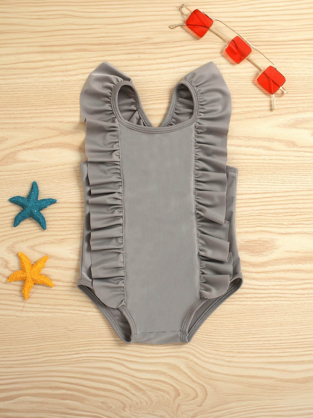 

StyleCast Girls Grey Round Neck Bodysuit