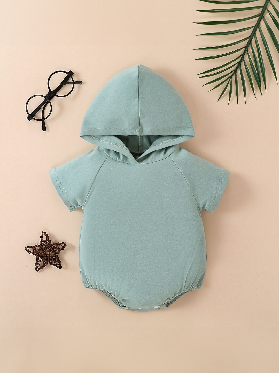 

StyleCast Infant Girls Green Hooded Bodysuit