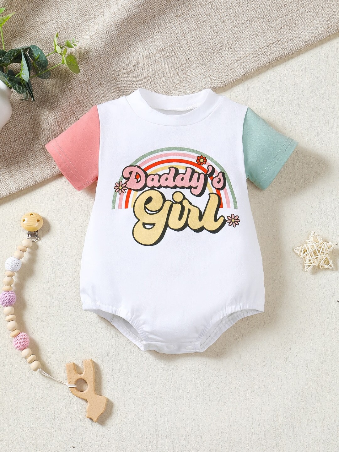 

StyleCast Infant Girls White Typography Printed Bodysuit