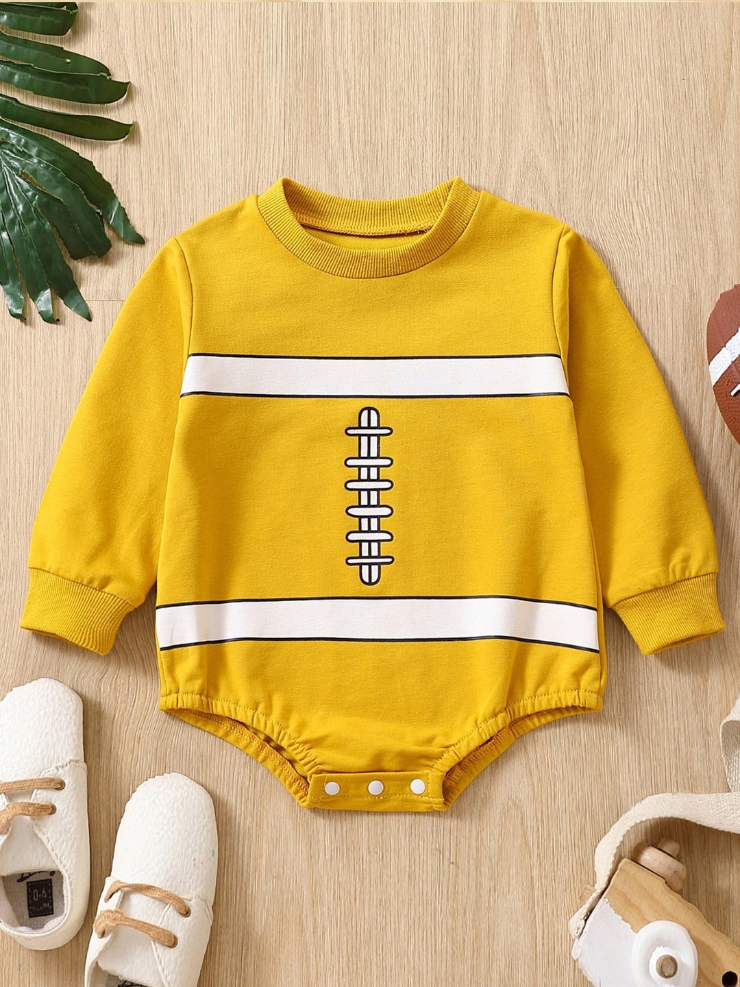 

StyleCast Yellow Infant Girls Printed Bodysuit